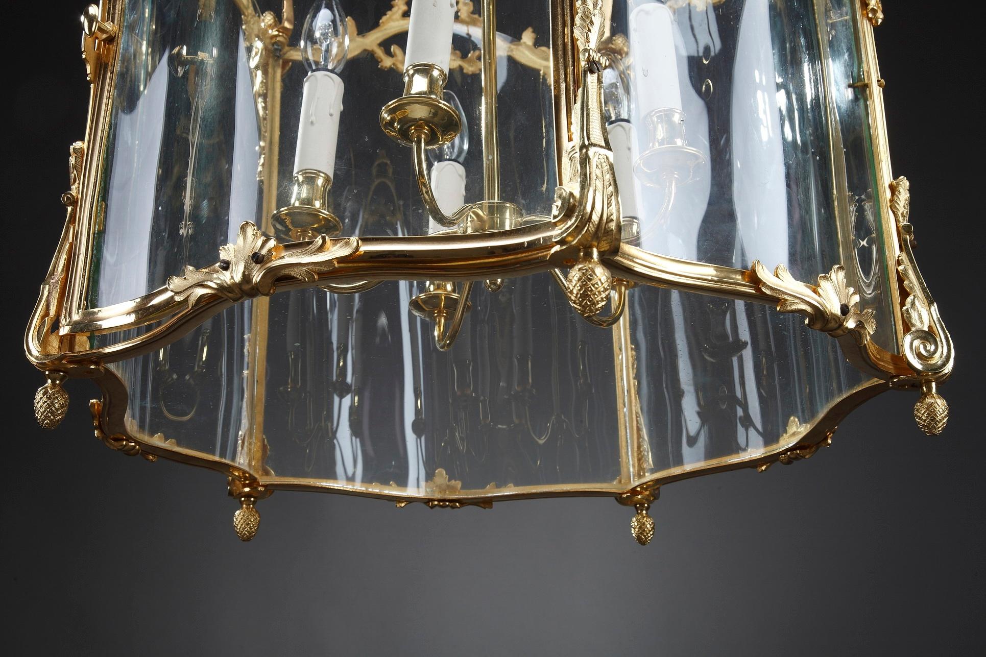 Louis XV Large Entrance Hall Lantern from Château Léoube in Bormes For Sale