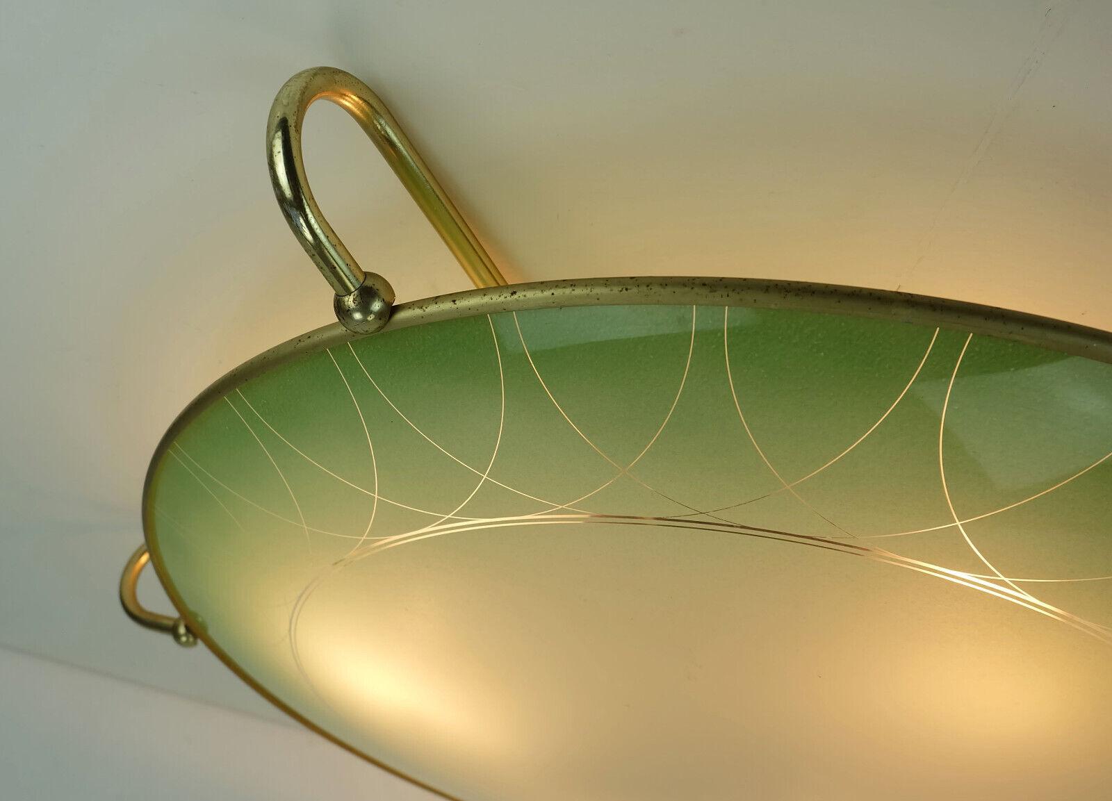 German large erco 1950s mid century FLUSH MOUNT ceiling light erco no. 70 glass alu bak