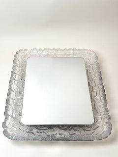 Large ERCO Attributed Six-Light Lucite Wall Mirror, Germany, 1970s