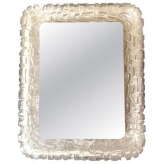 Large ERCO Attributed Six-Light Lucite Wall Mirror, Germany, 1970s