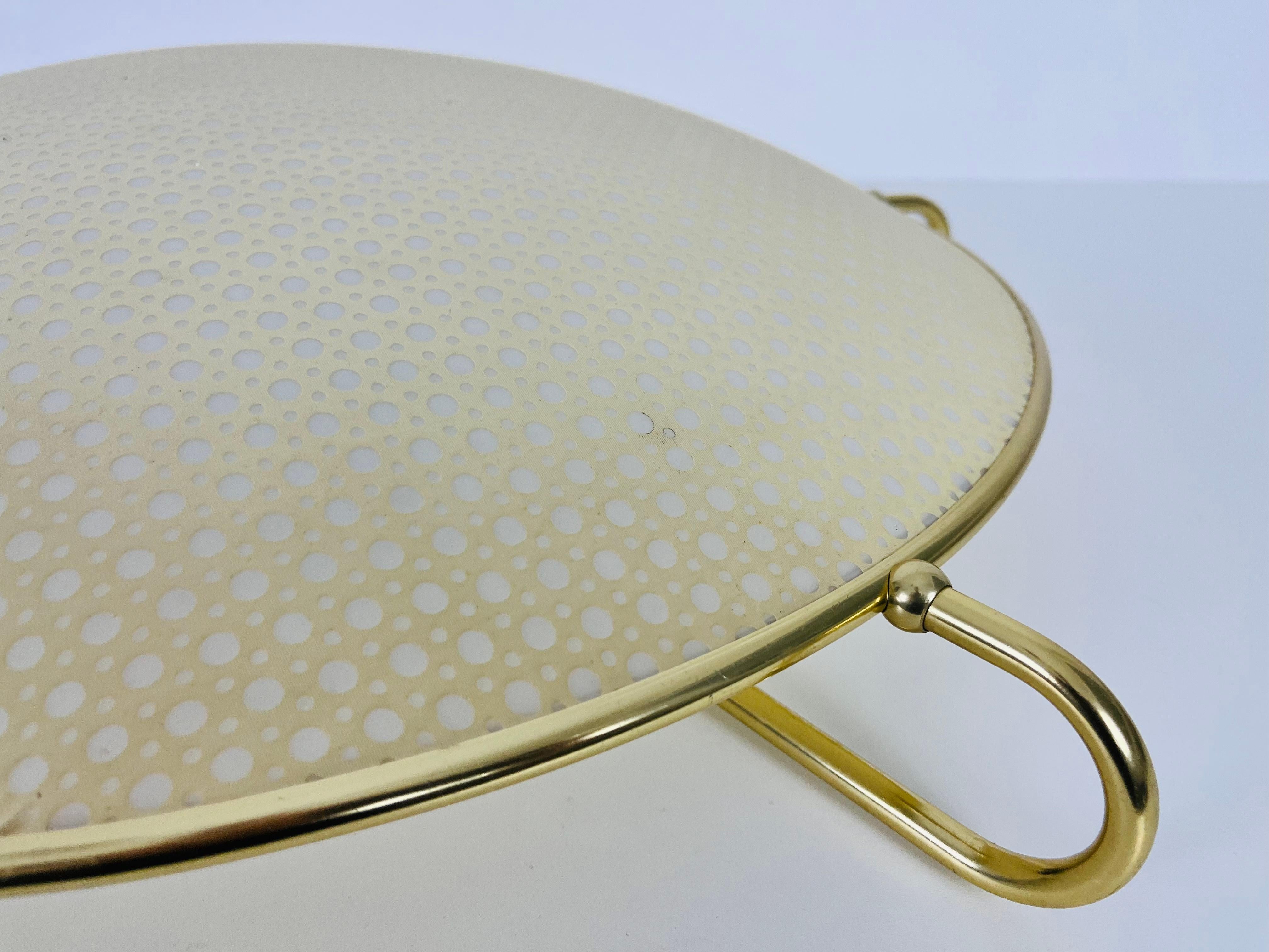 Large Erco Midcentury Brass Flush Mount, 1960s For Sale 1