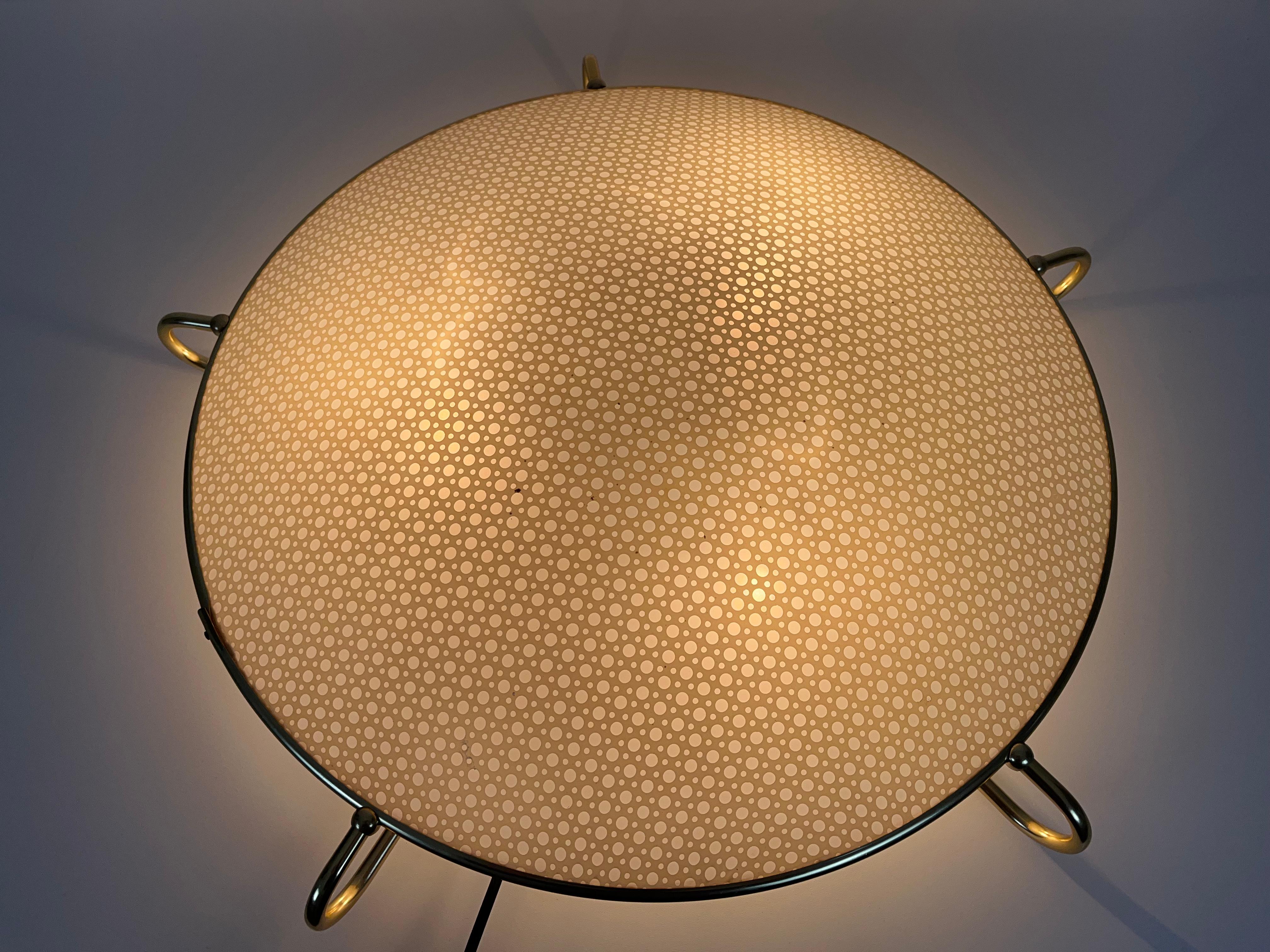Large Erco Midcentury Brass Flush Mount, 1960s For Sale 2