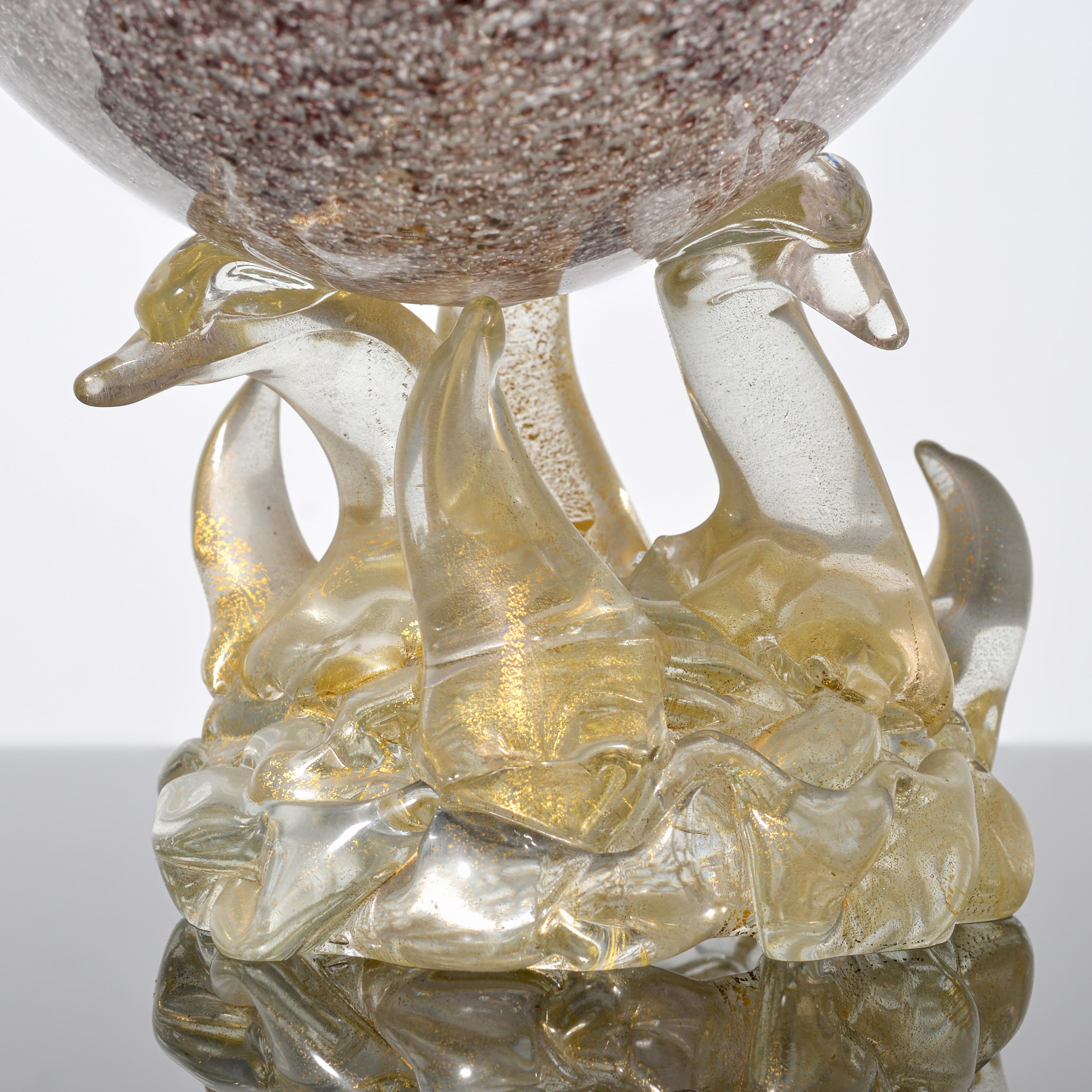 Grande composta/vasca a conchiglia Ercole Barovier CONCHIGLIA, Collezione Leslie Pina in vendita 1