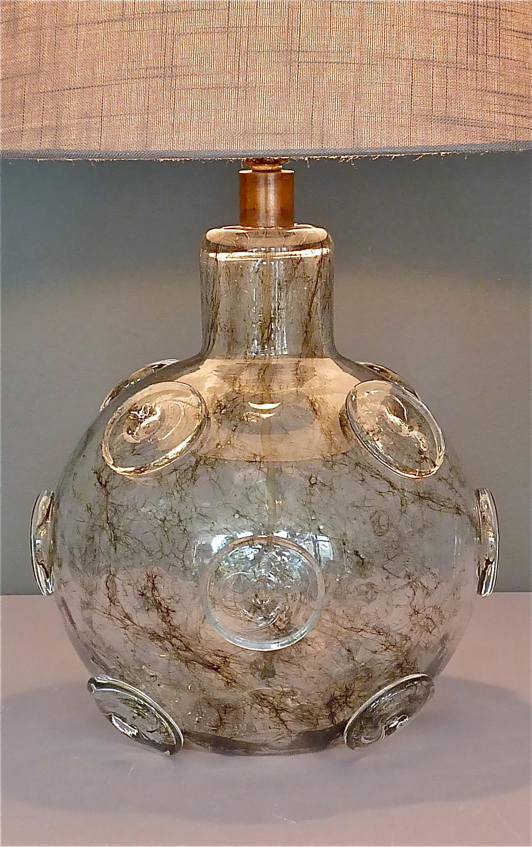 Large Ercole Barovier Crepuscolo Table Lamp Murano Glass Art Deco, 1930s For Sale 10