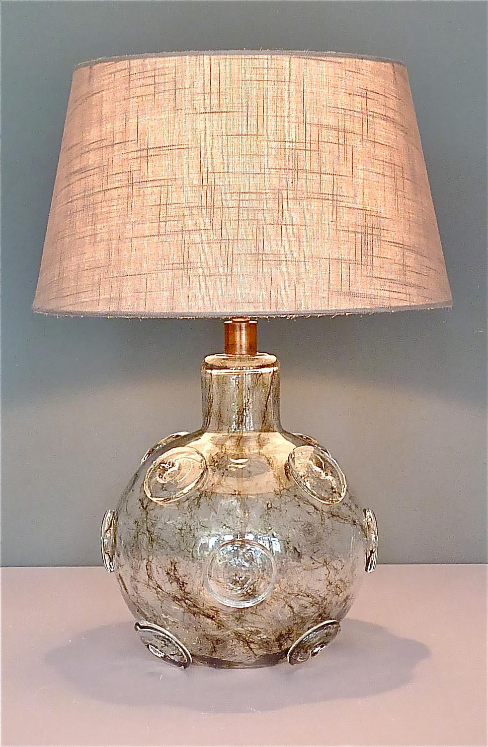Large Ercole Barovier Crepuscolo Table Lamp Murano Glass Art Deco, 1930s For Sale 12