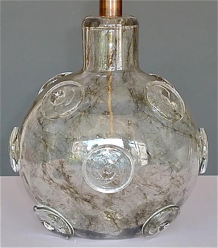 Large Ercole Barovier Crepuscolo Table Lamp Murano Glass Art Deco, 1930s In Good Condition For Sale In Nierstein am Rhein, DE
