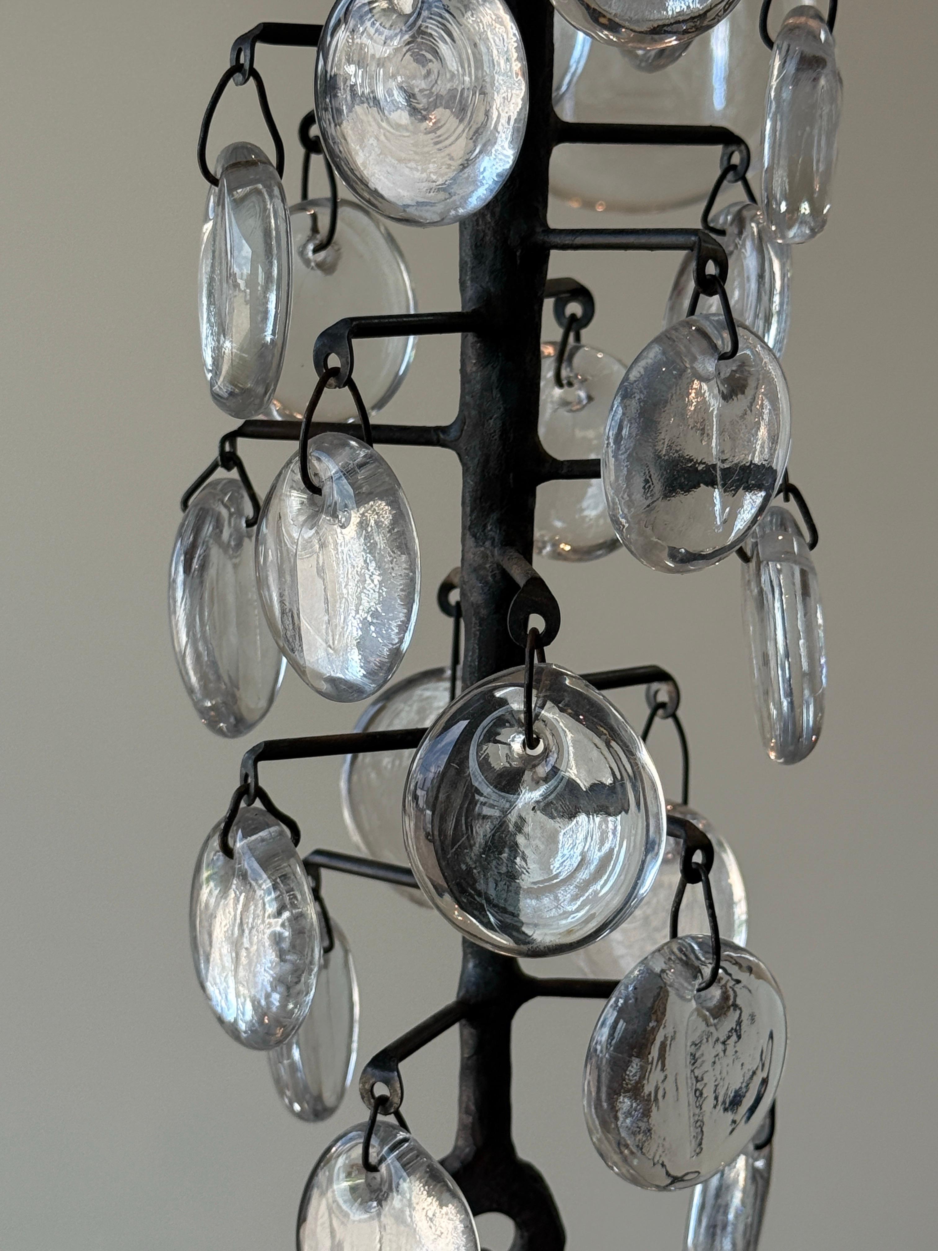 Grand lustre en fer et verre d'Erik Hoglund en vente 8
