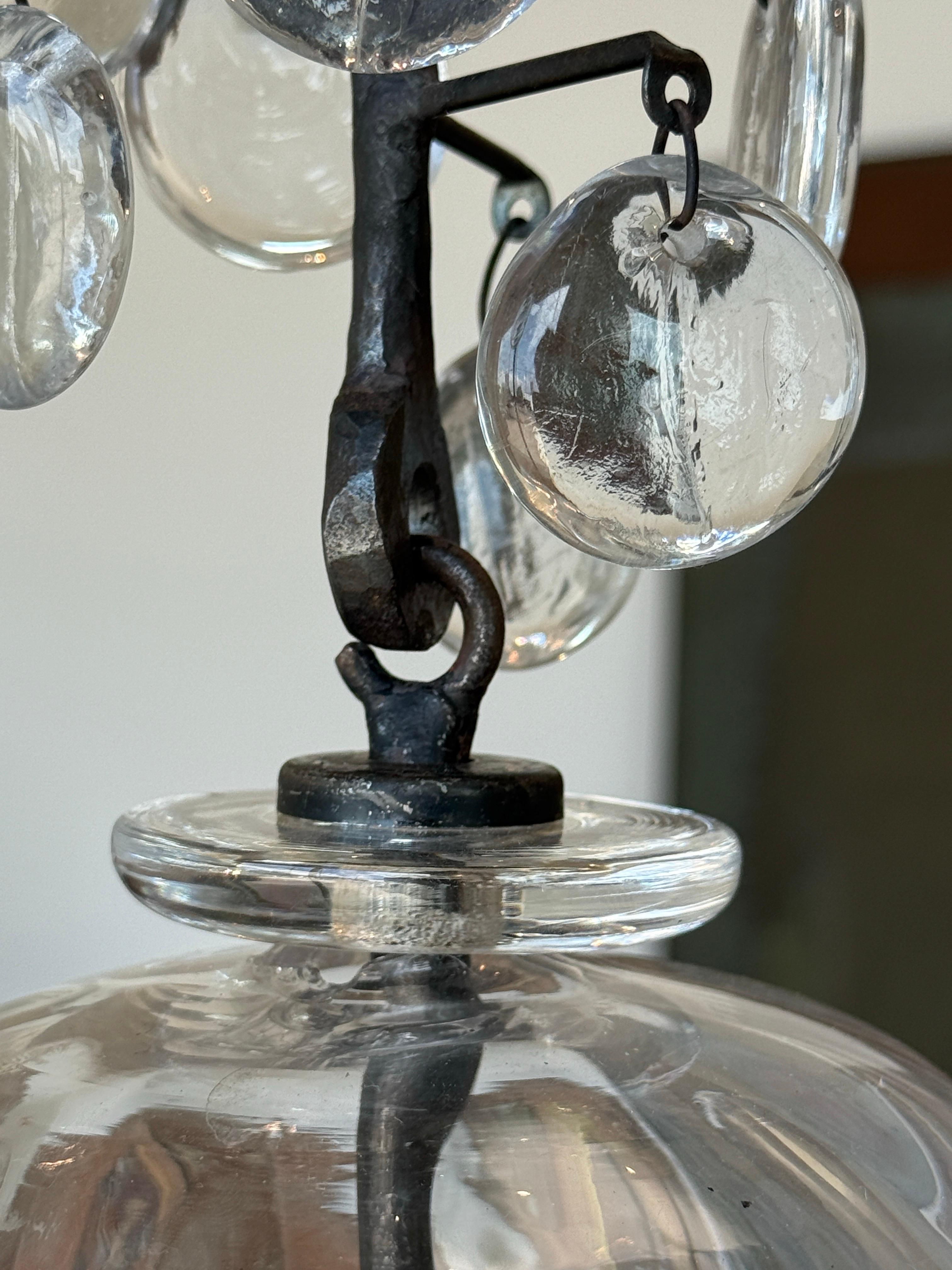 Grand lustre en fer et verre d'Erik Hoglund en vente 11