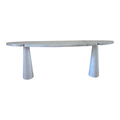 Large Eros Console in Carrara Marble, Angelo Mangiarotti for Skipper, 1971