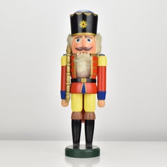Large Erzgebirge Christmas Nutcracker Decoration Piece Germany Vintage 1970s