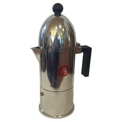 Large Espresso Coffee Maker Postmodern Design by Aldo Rossi for Alessi 6 Cup