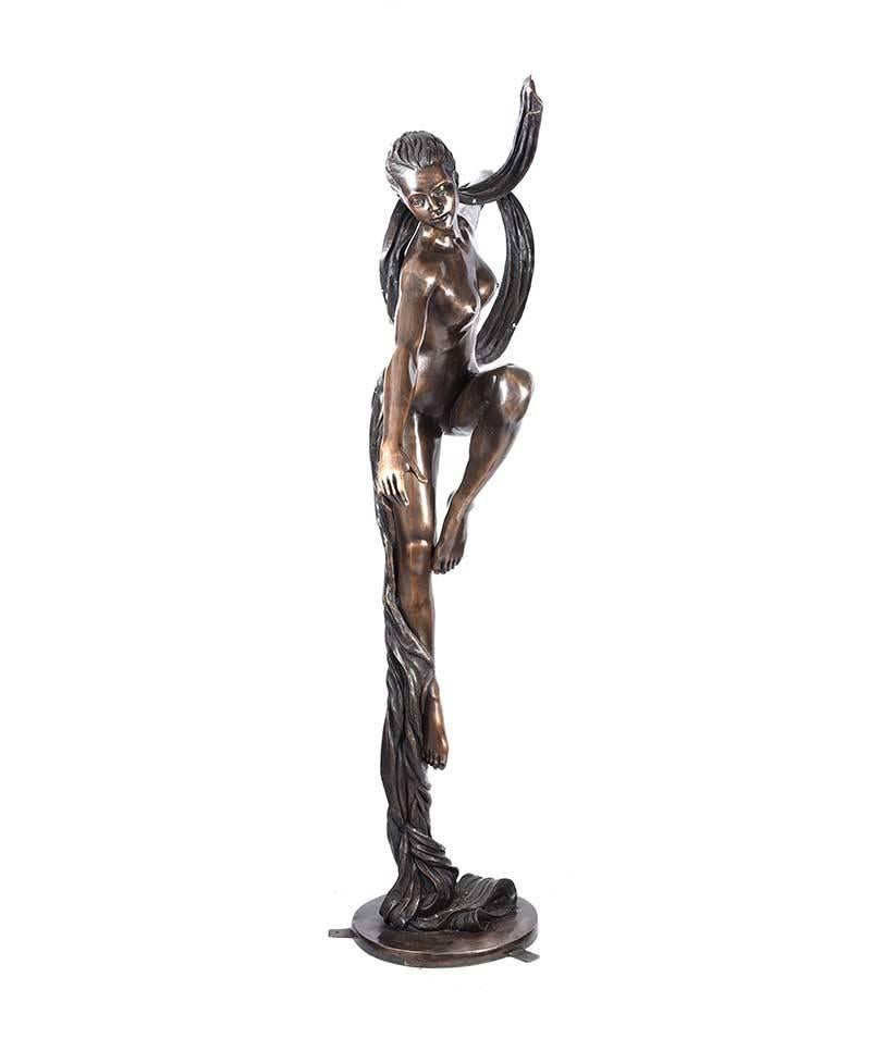Large 'Essence of Elegance' Art Deco Bronze Garden Sculpture For Sale 2