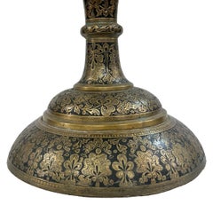 Large Etched Bronze Lamp