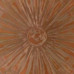 Large Etched Copper Wall Plate by Valentien 1960's