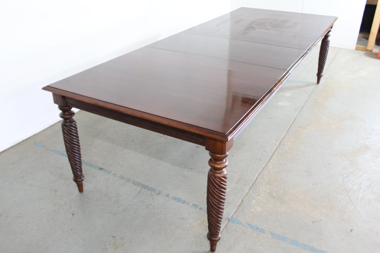 Large Ethan Allen British Classics Dining Table W 2 Extensions at 1stDibs