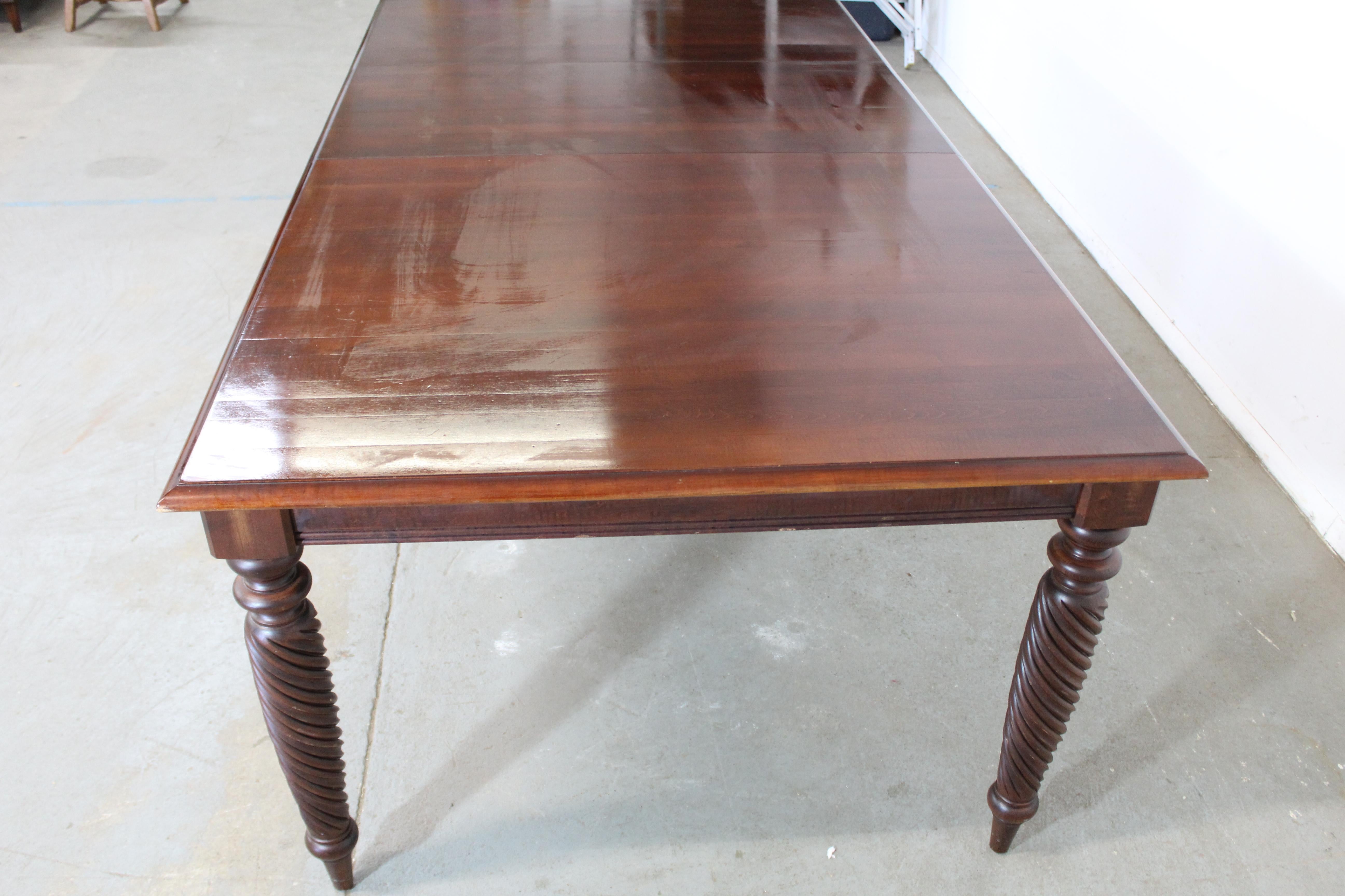 British Colonial Large Ethan Allen British Classics Dining Table W 2 Extensions