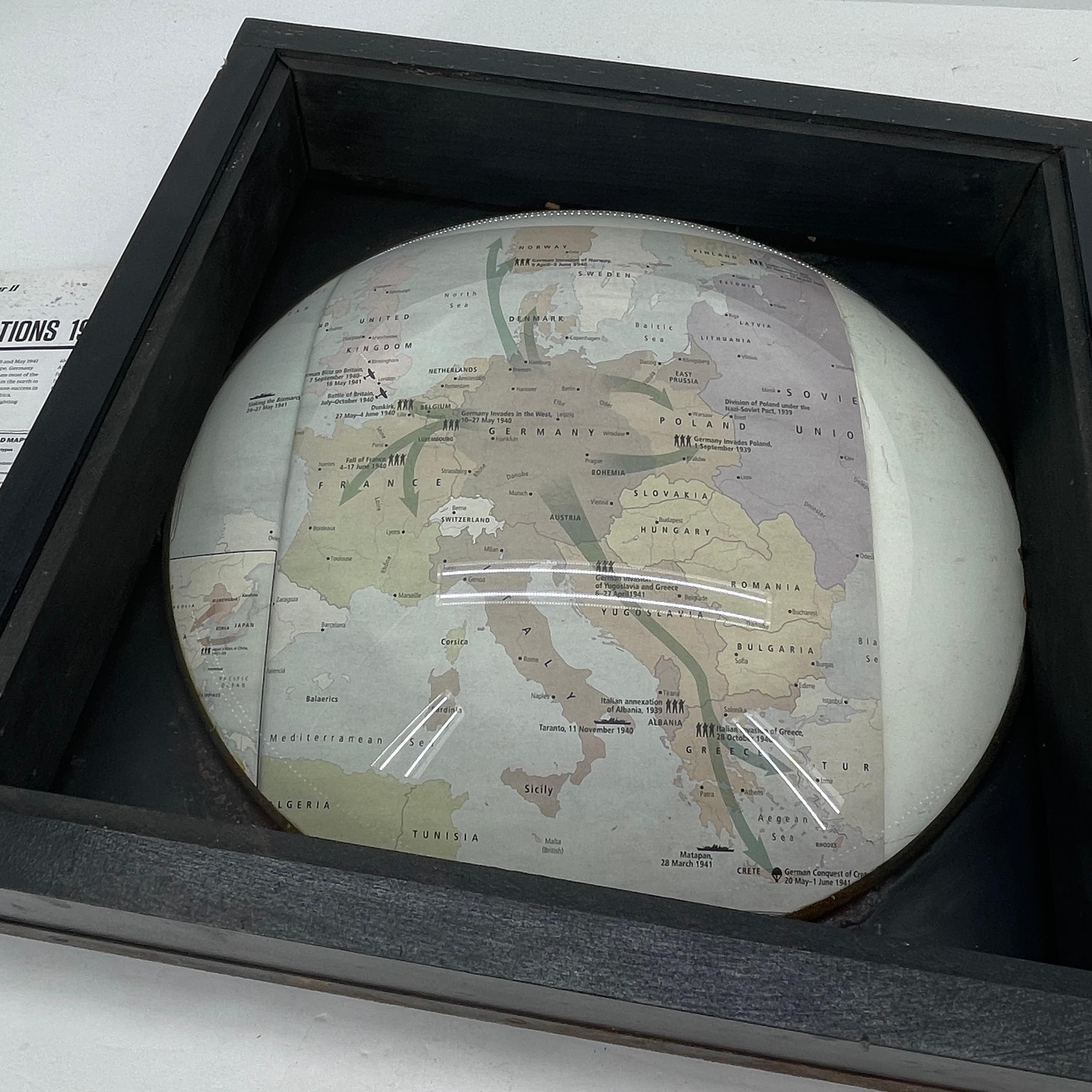 Große europäische 1930er Jahre nautische Karte Leser Lupe im Angebot 8