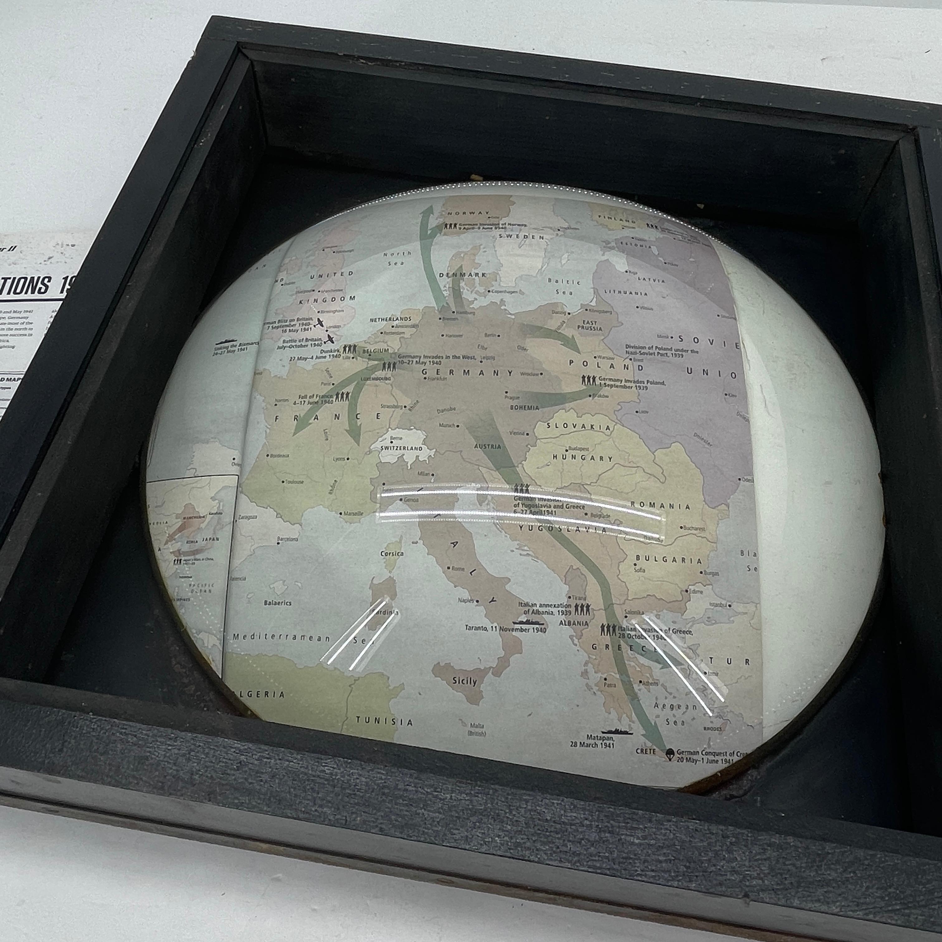Große europäische 1930er Jahre nautische Karte Leser Lupe im Angebot 9