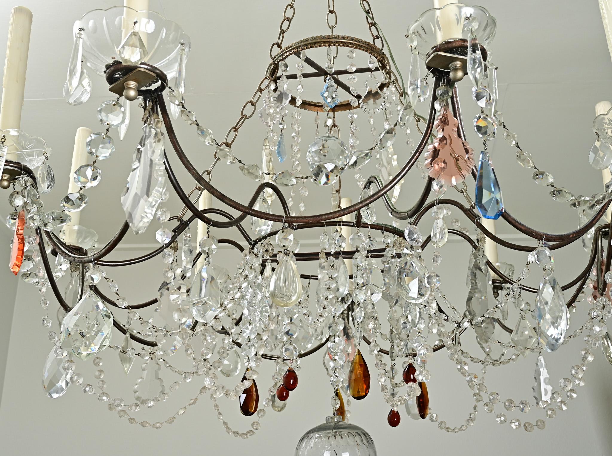 Large European Crystal Chandelier For Sale 3