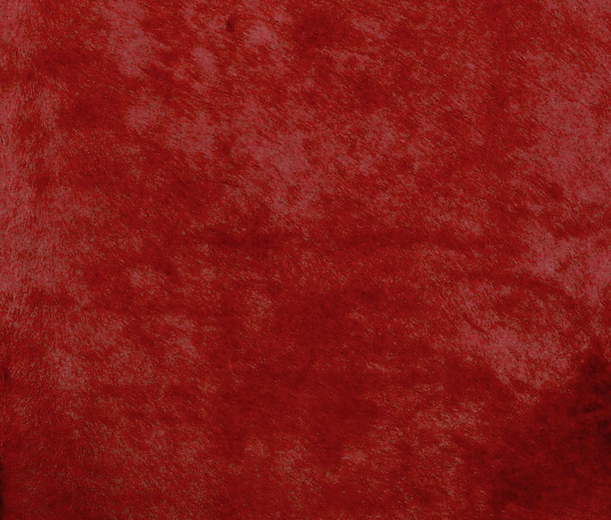 Real red Cowhide rug:

All of our Cowhide rugs are full hides and measure approximately 7' W x 8' L. They are of the highest quality from the French region of Normandy and naturally raised in a free roaming field. The hair of these cows is very