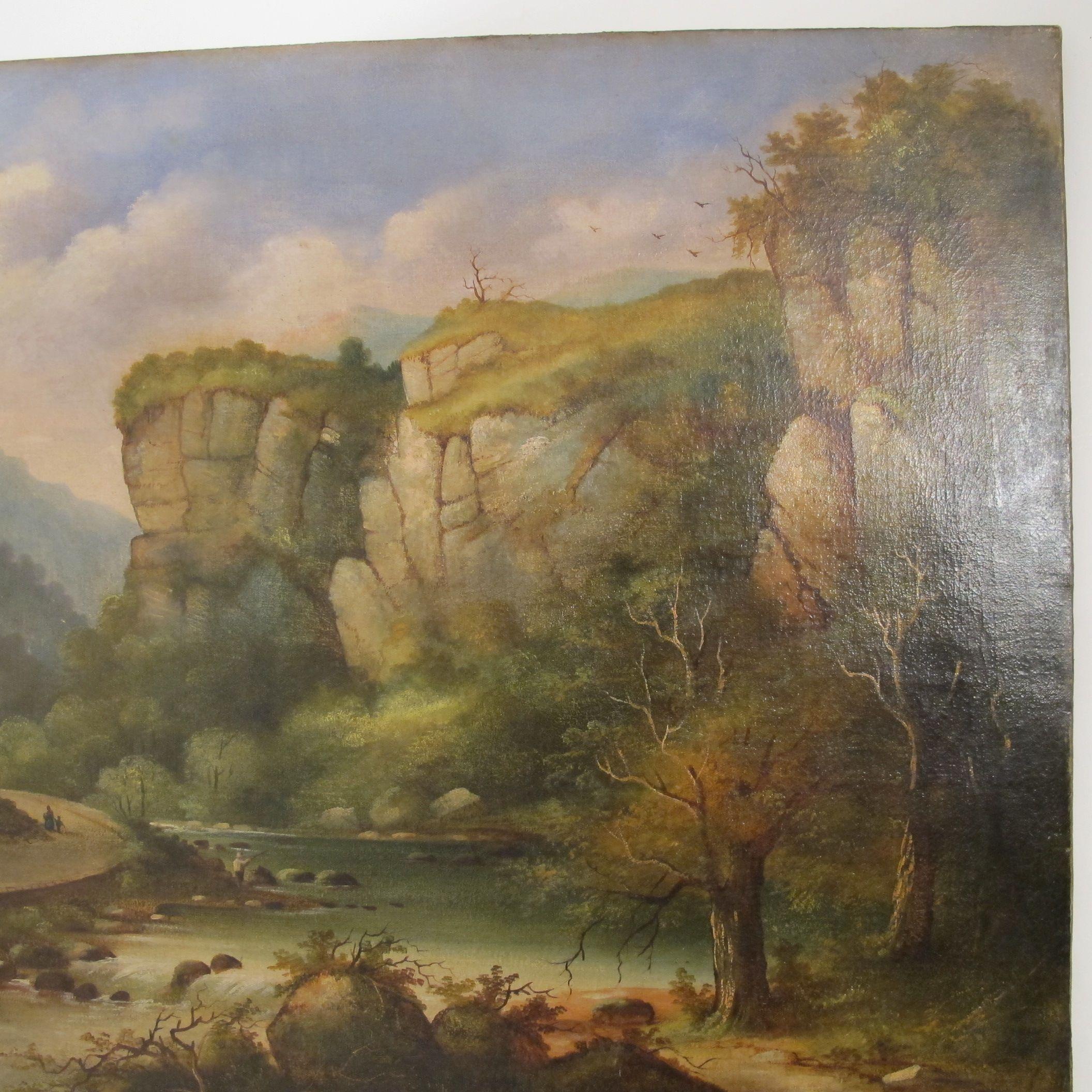 Large European Landscape Painting, Early 19th Century In Good Condition In San Francisco, CA