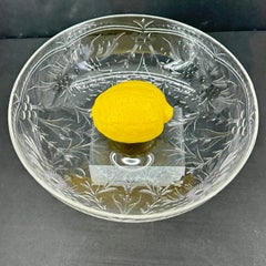 Large European Low Cut Crystal Glass Centerpiece Bowl