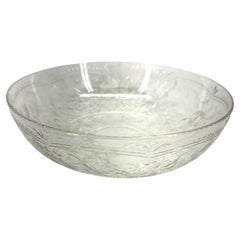 Retro Large European Low Cut Crystal Glass Centerpiece Bowl