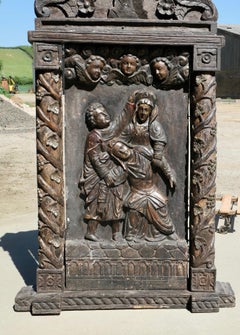 Large European Mediaeval Oak Carving of Christ in the Tomb
