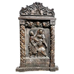 Large European Mediaeval Oak Carving of Christ in the Tomb
