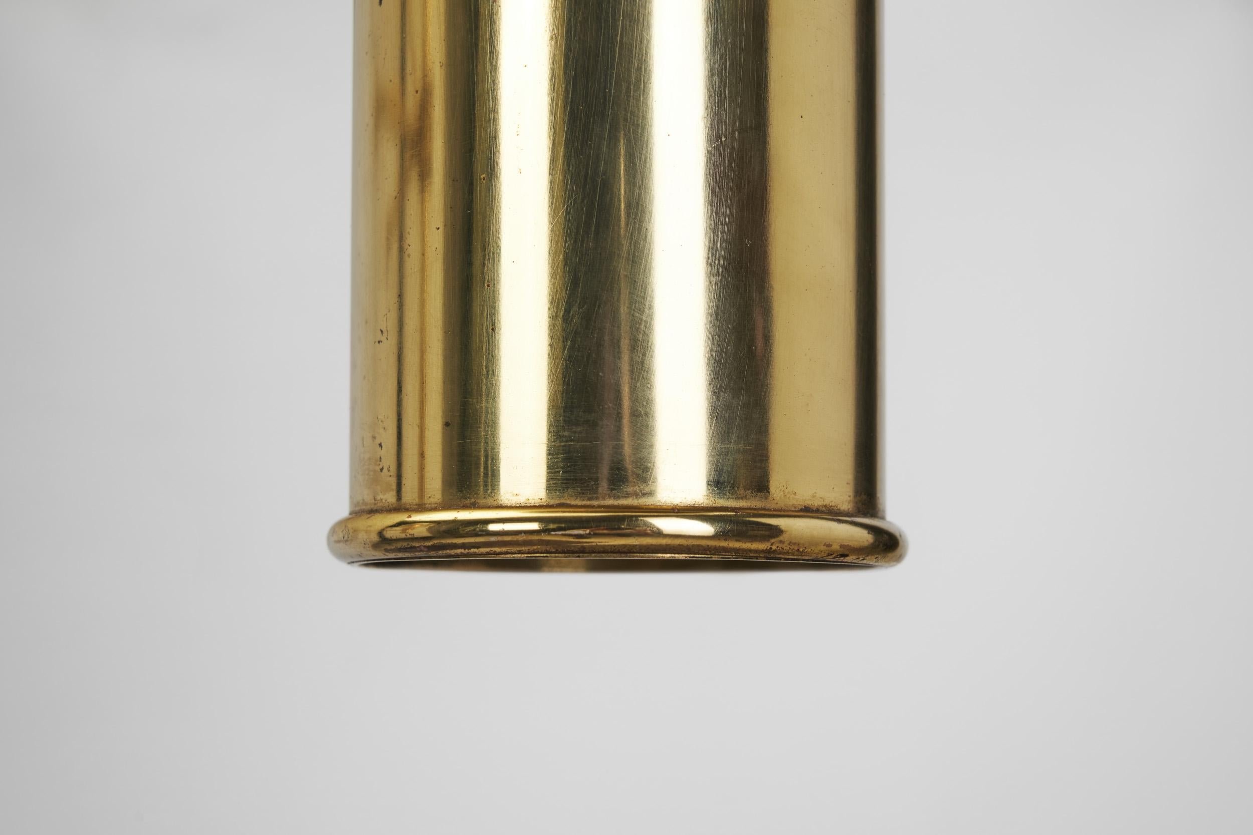 Large European Modern Wall Sconce in Brass & Bubble Glass, Europe circa 1950s For Sale 8