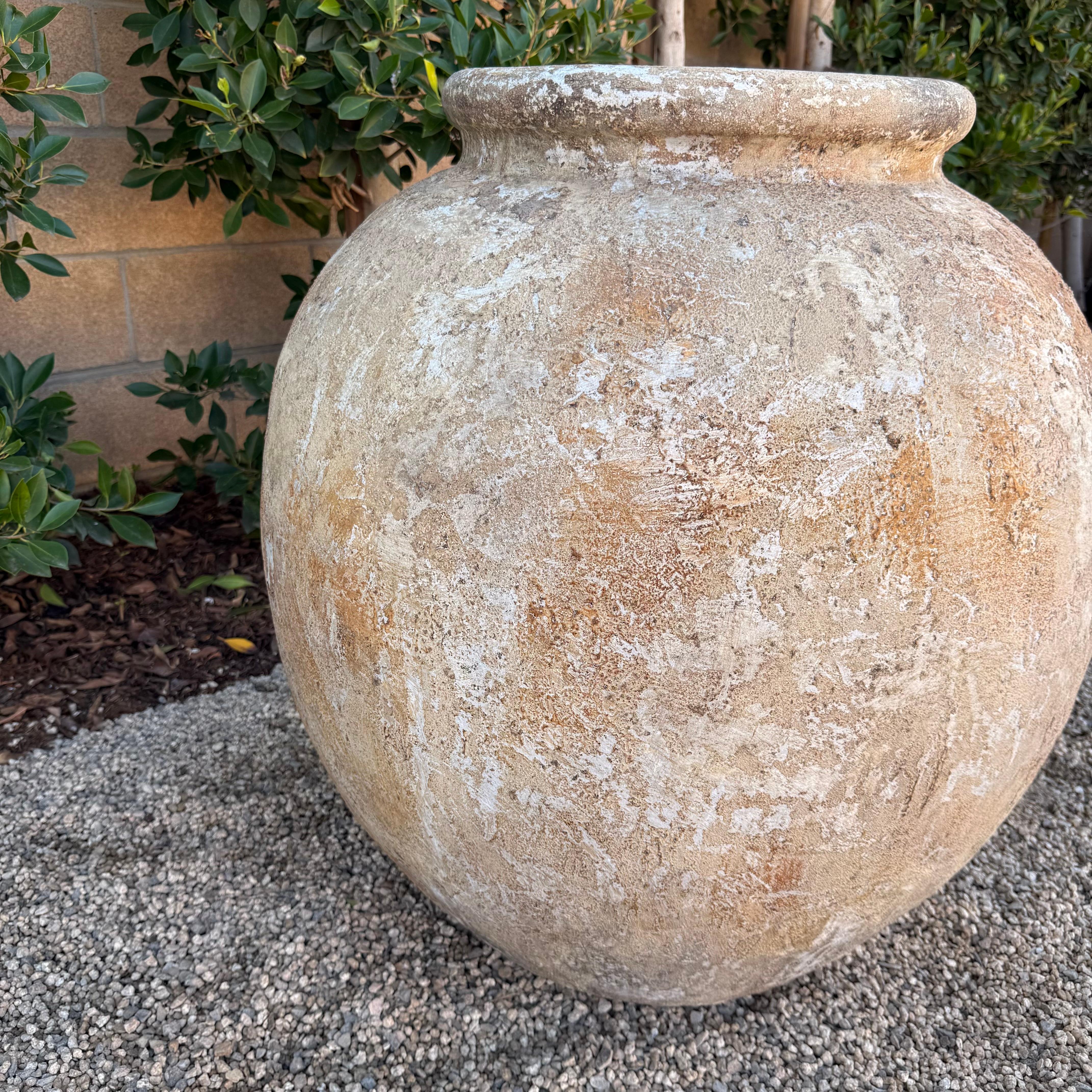 Large European Pottery in the Style of Biot Jarre In Good Condition For Sale In Old Town Orange, CA