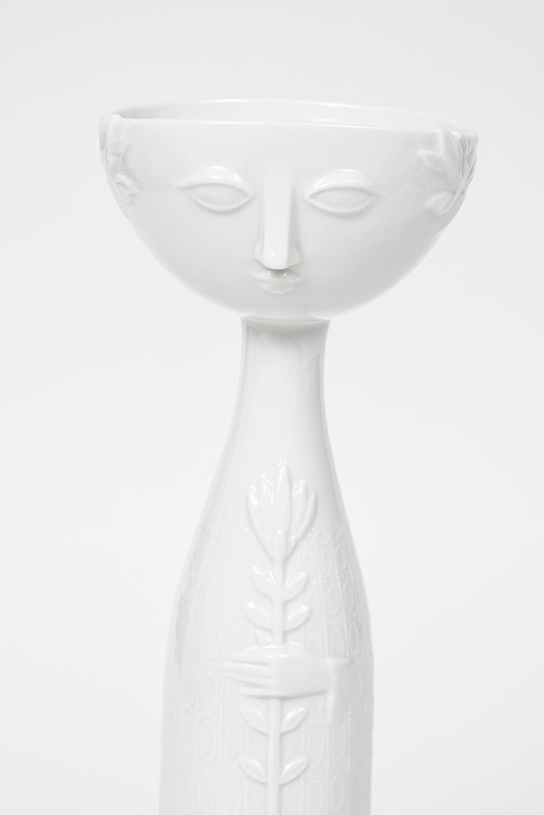 Bjorn Wiinblad designed Porcelain Eva Vase done by Rosenthal Studio Linie in Germany. It is 14 inches tall and signed Rosenthal Studio Linie Germany Bjorn Wiinblad.