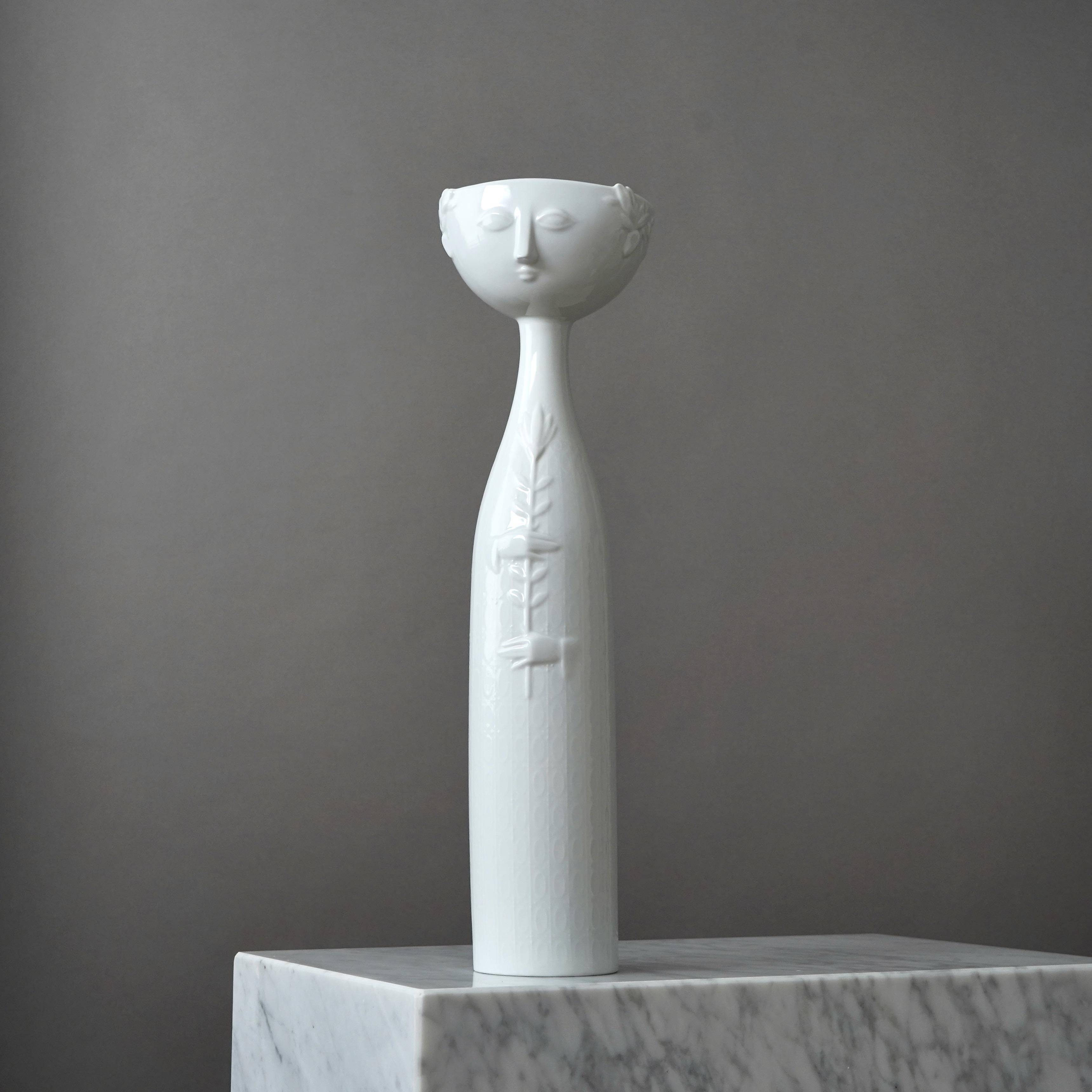 A large and rare 'Eva' vase with beautiful relief decor.
Designed by the danish artist Björn Wiinblad for Rosenthal Studio Linie, Germany, 1970s.

Excellent condition. No chips, cracks or crazing.
Signed Rosenthal Studio Linie Germany Bjorn