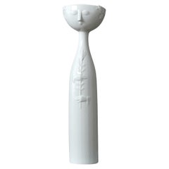 Large 'Eva' Vase by Bjorn Wiinblad for Rosenthal, White Ceramic Sculpture 1970s