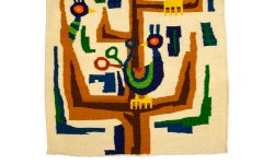 Large Evelyn Ackerman Tapestry Birds in Tree, Very Rare,  Signed EA, Labeled