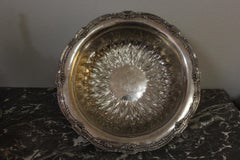 Large Ewer and Its Basin in Sterling Silver, 19th Century Flag