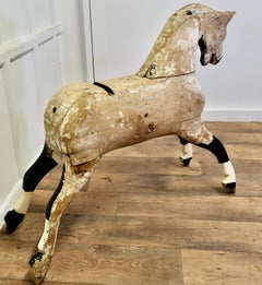 Large Ex Rocking Horse, Pine Horse This is a substantial animal