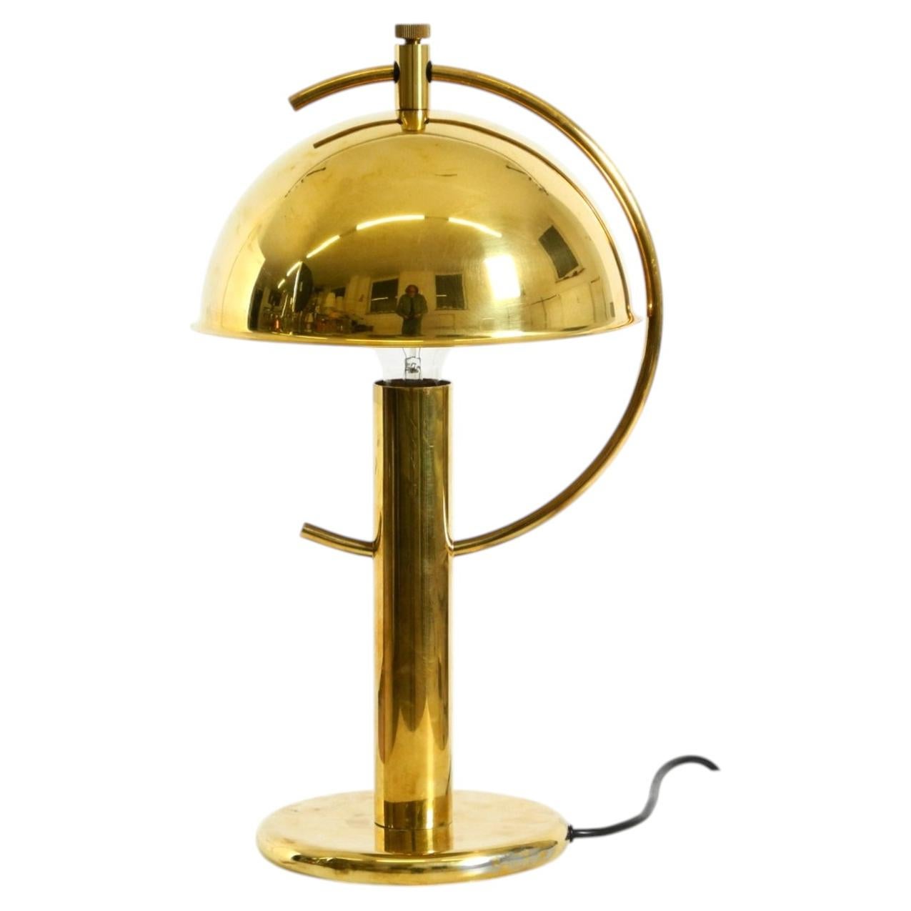 Large, exceptional 1960s brass table lamp by Gebrüder Cosack