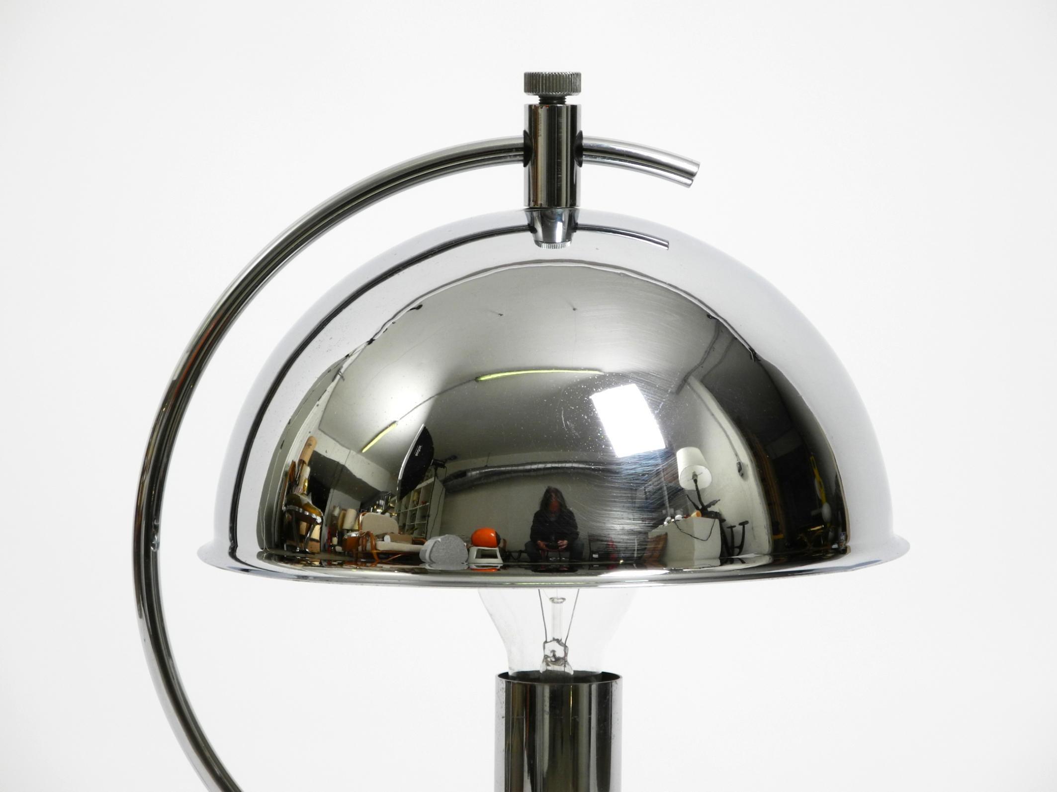 Large exceptional 1960s chrome table lamp by Gebrüder Cosack For Sale 7