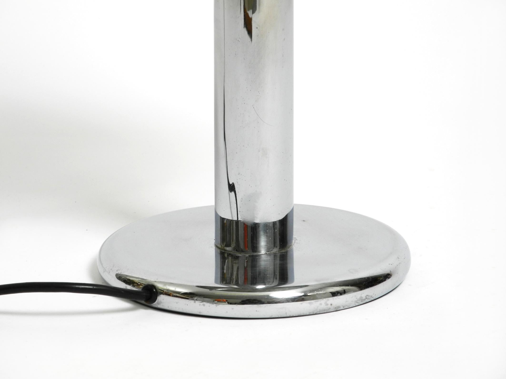 Large exceptional 1960s chrome table lamp by Gebrüder Cosack For Sale 12
