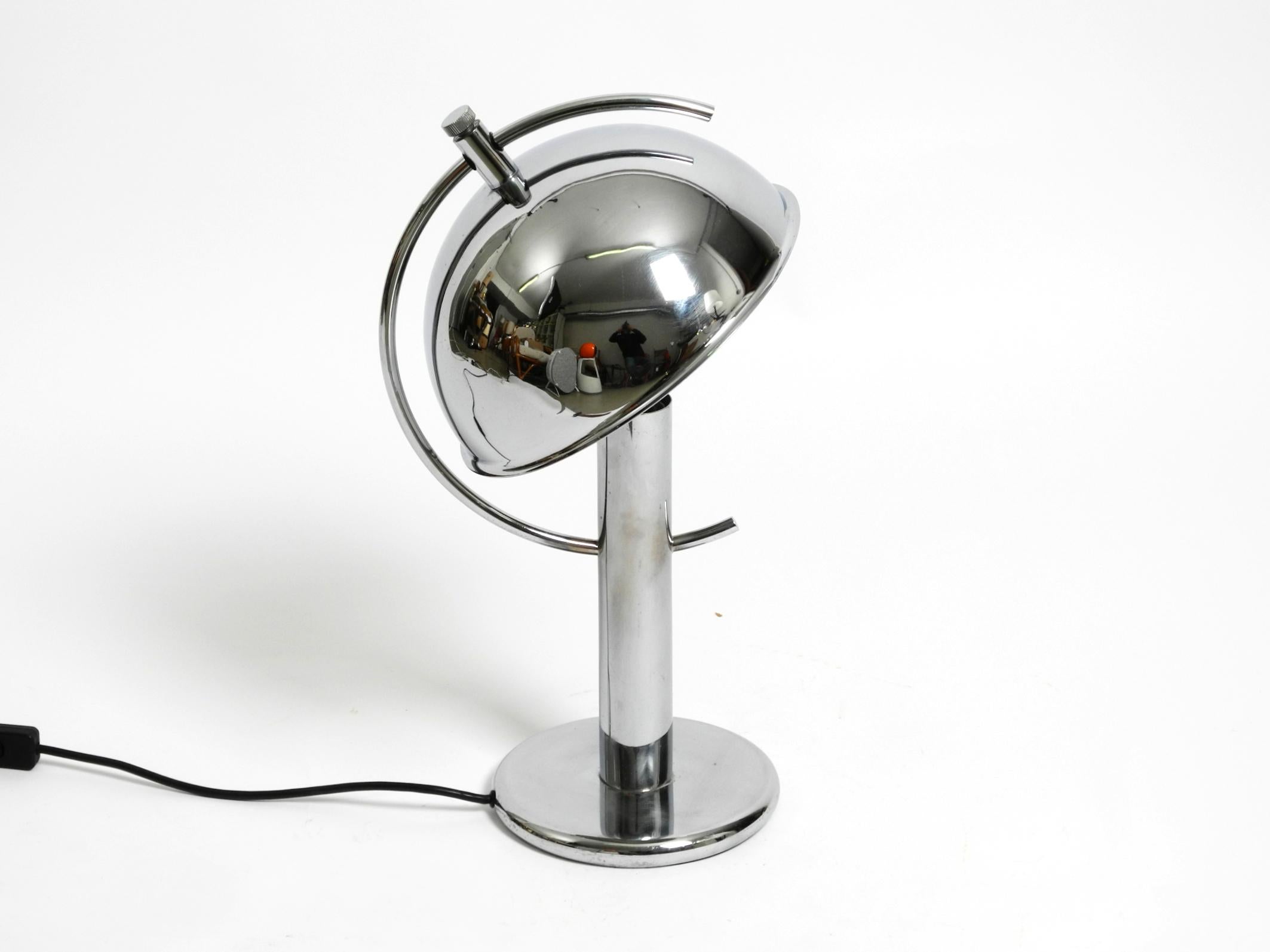 Large exceptional 1960s chrome table lamp by Gebrüder Cosack For Sale 13