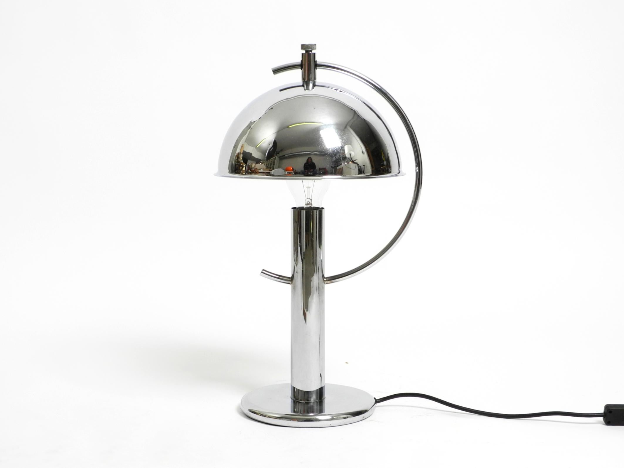 Mid-Century Modern Large exceptional 1960s chrome table lamp by Gebrüder Cosack For Sale