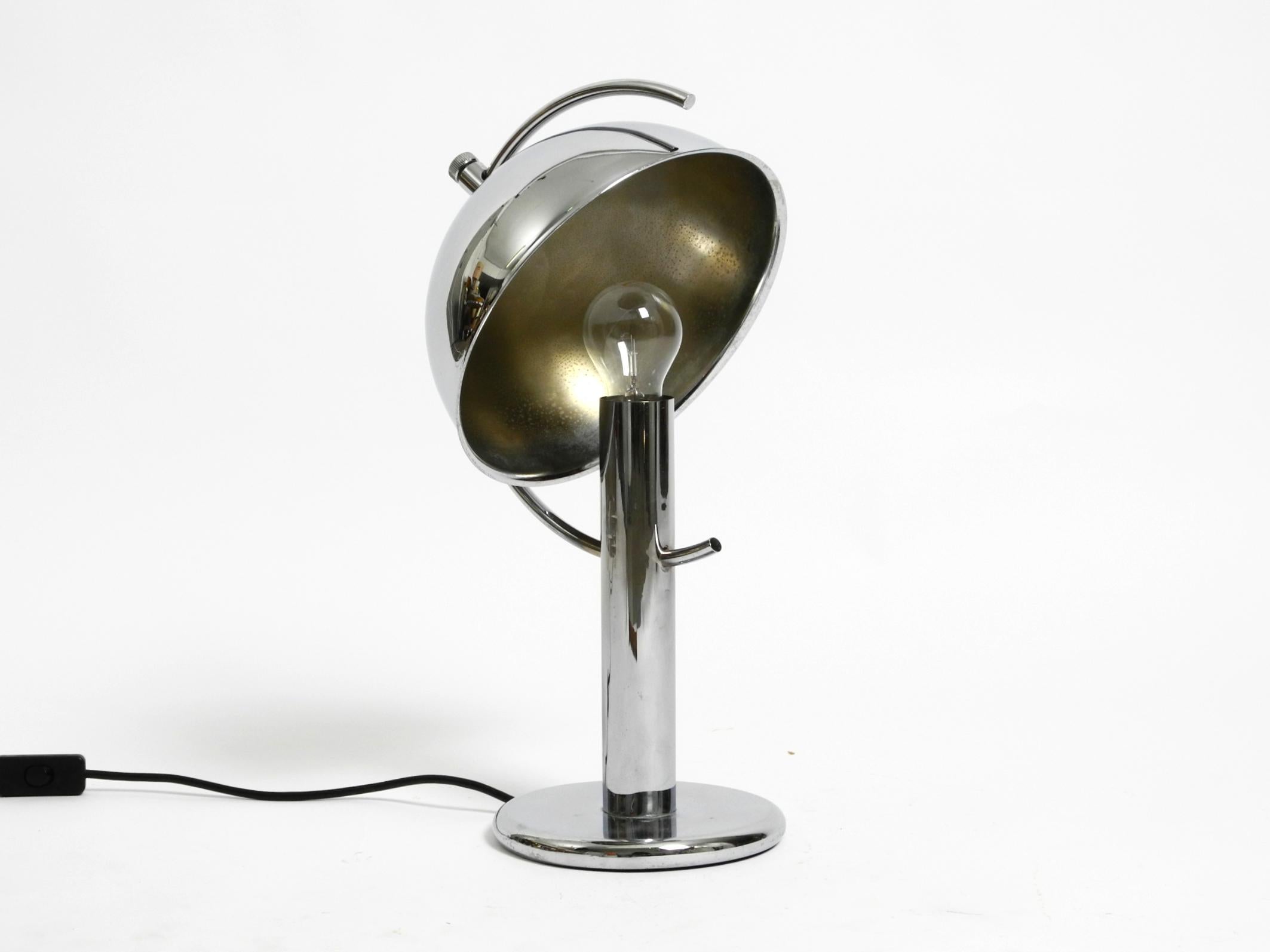 German Large exceptional 1960s chrome table lamp by Gebrüder Cosack For Sale