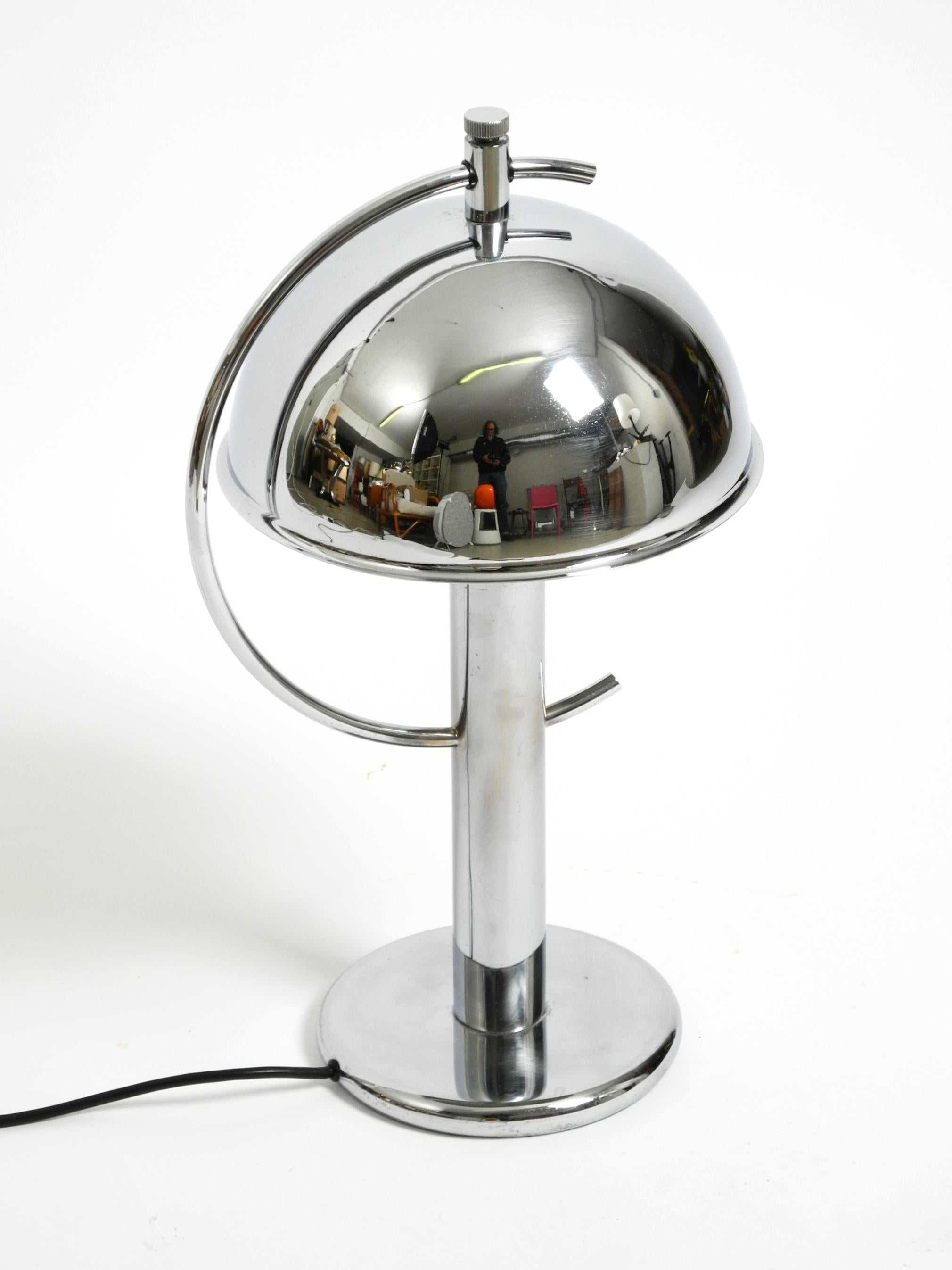 Mid-20th Century Large exceptional 1960s chrome table lamp by Gebrüder Cosack For Sale
