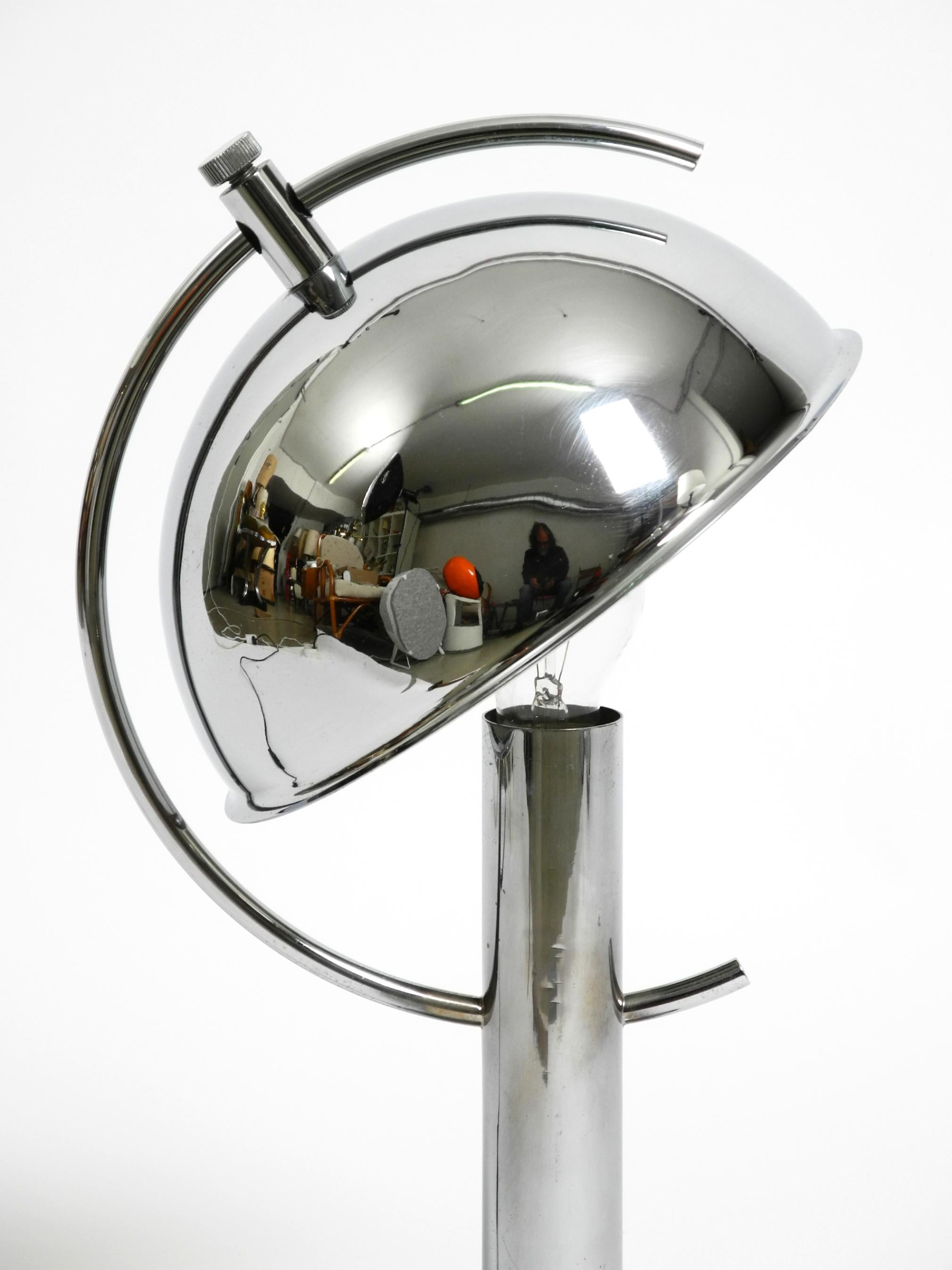 Large exceptional 1960s chrome table lamp by Gebrüder Cosack For Sale 2