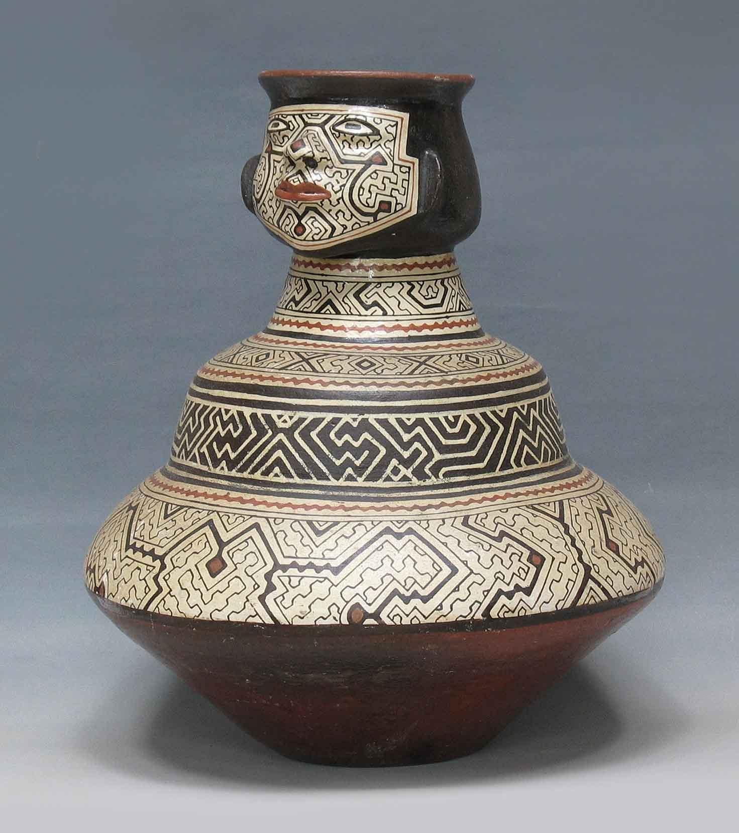 Tribal Large & Exceptional Shipibo Pottery Water Vessel Northeastern PERU, 20th Century
