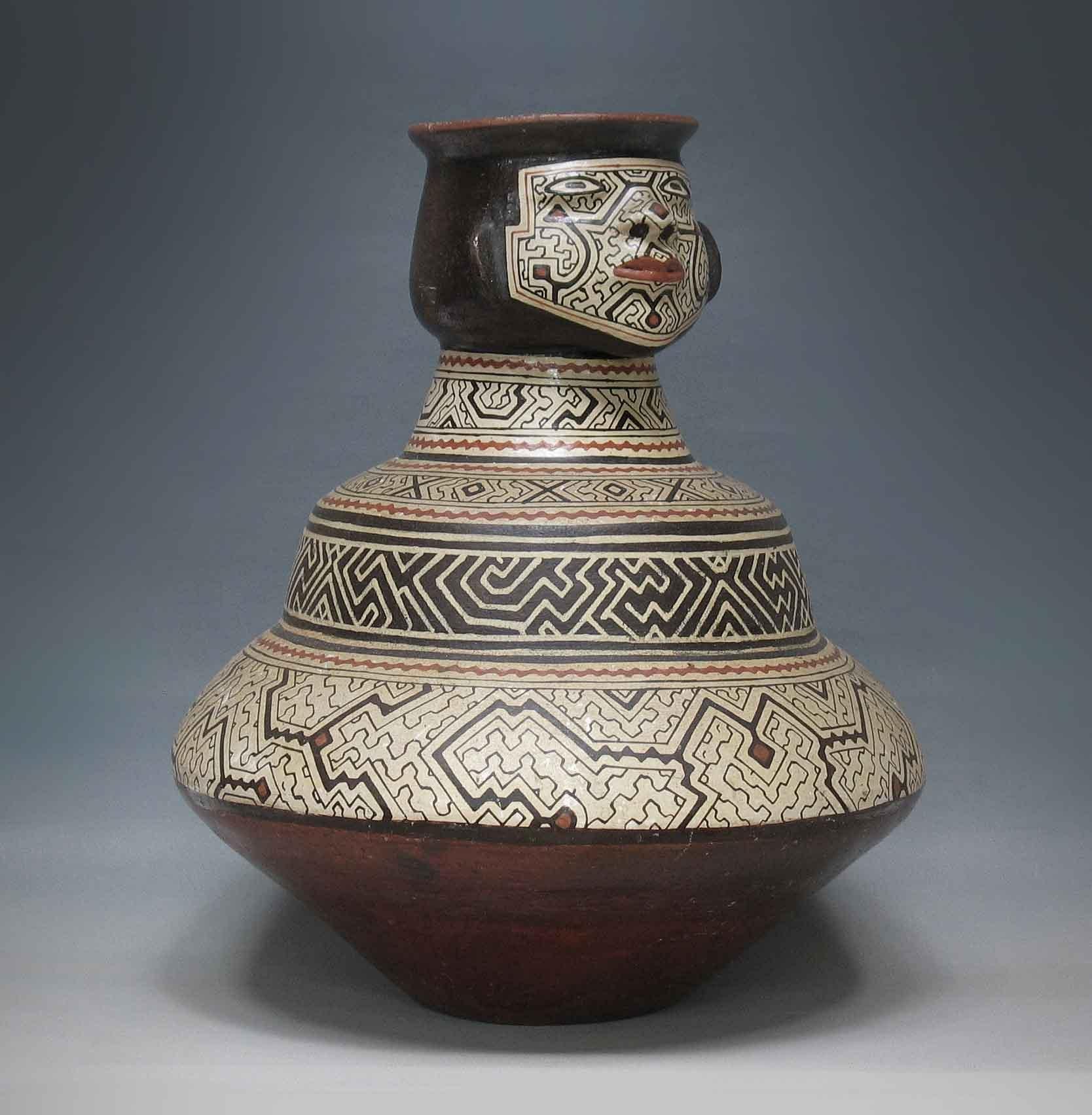 Peruvian Large & Exceptional Shipibo Pottery Water Vessel Northeastern PERU, 20th Century