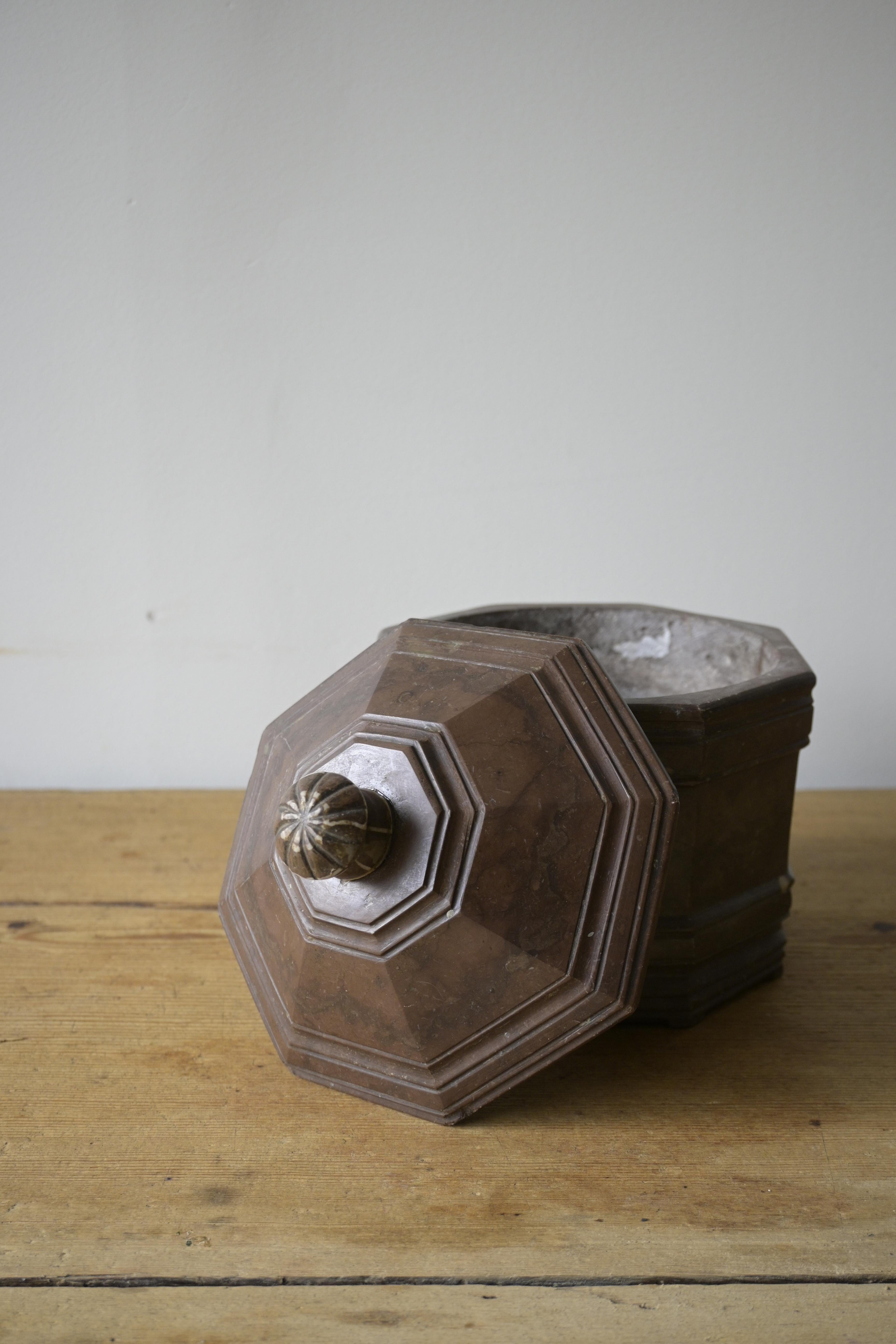 Mid-19th Century Large Exceptional Swedish Stone Box, ca 1850 For Sale