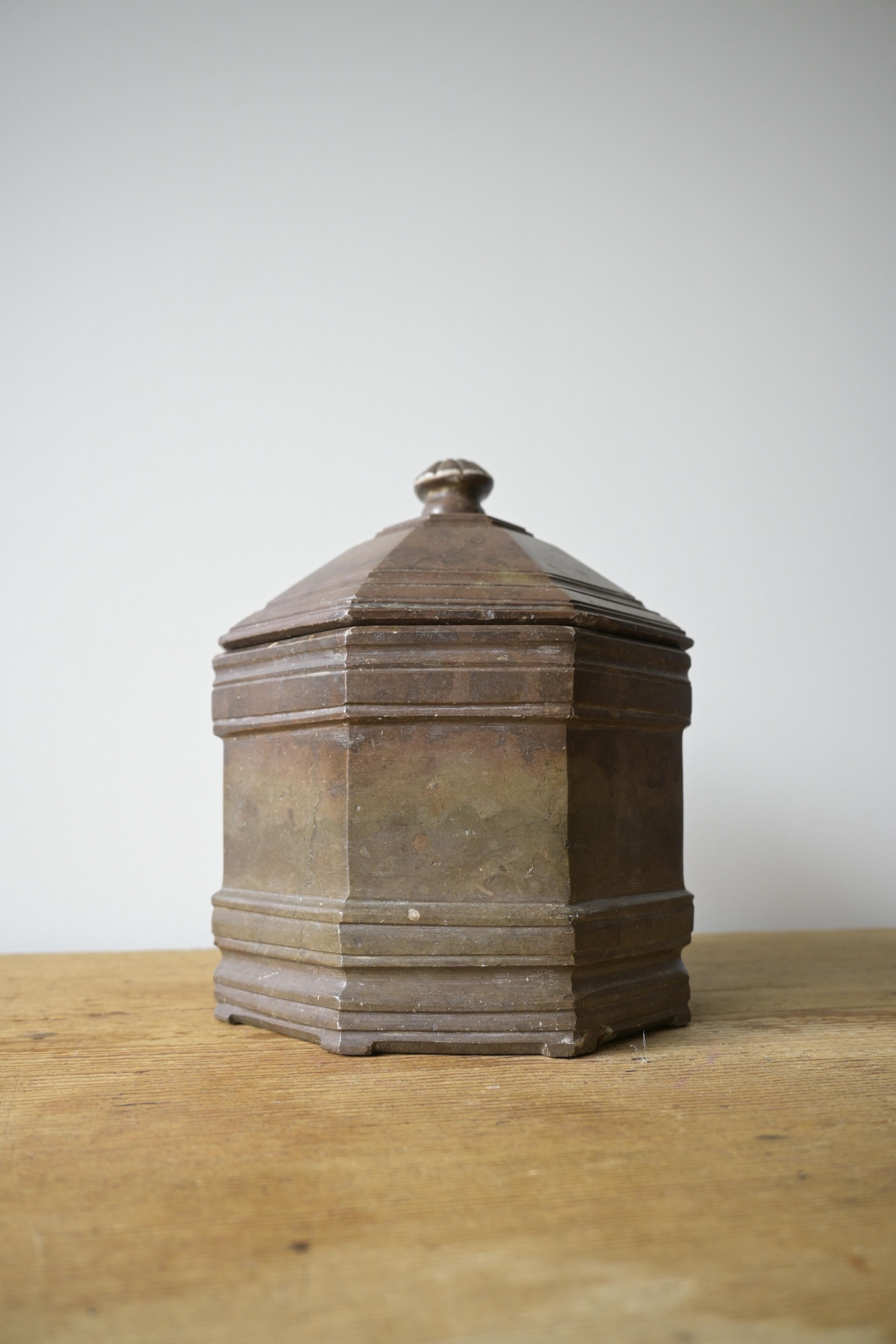Limestone Large Exceptional Swedish Stone Box, ca 1850 For Sale