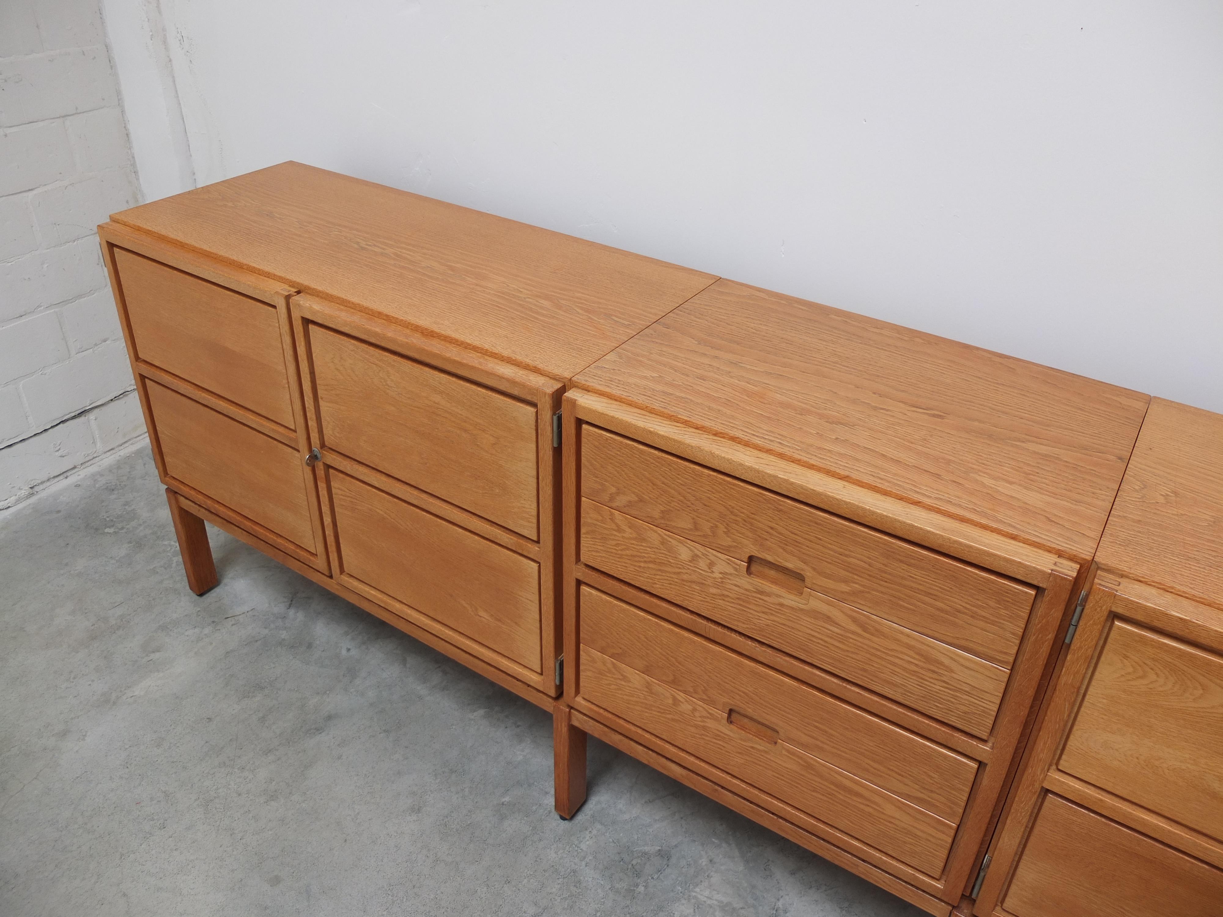 Large Exclusive 'N-Line' Sideboard in Oak by P&J Neirinck, 1968 5